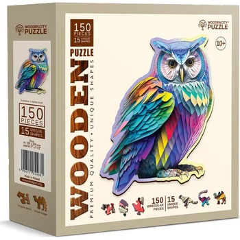 Wooden City - Puzzle Trendy Owl wooden - 150 piese