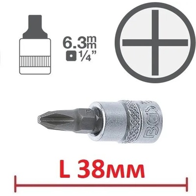 Bgs technic; ks tools; jbm Битове ph - l38мм на вложка 1/4" от 3.00лв