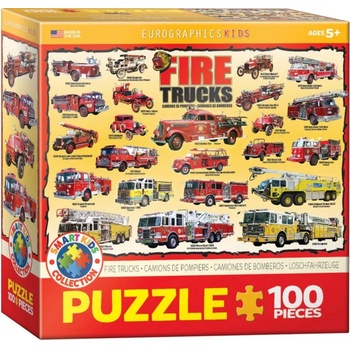Image 1 of EUROGRAPHICS - Puzzle Fire trucks - 100 piese