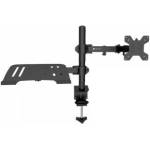 TECHLY Desk Mount Arm for 13-32inch Monitor and Laptop Shelf