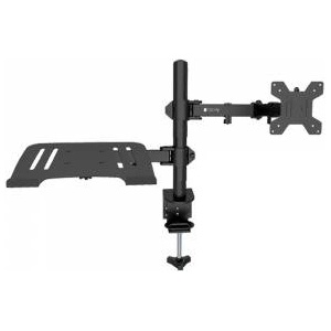 TECHLY Desk Mount Arm for 13-32inch Monitor and Laptop Shelf