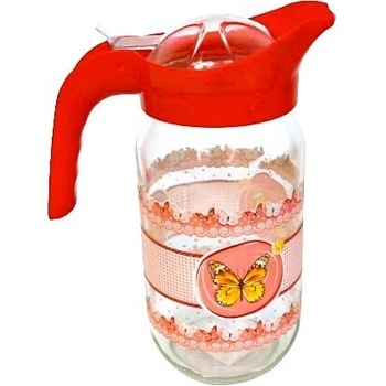 Стъклена кана с капак декор (103749)