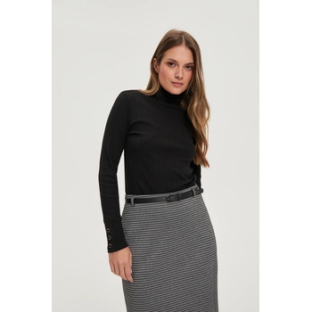 Moodo Памучна поло блуза черна Moodo Moodo | Cheren | ЖЕНИ | XXL