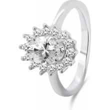 Brilio Silver Strieborný zásnubný prsteň RI045W