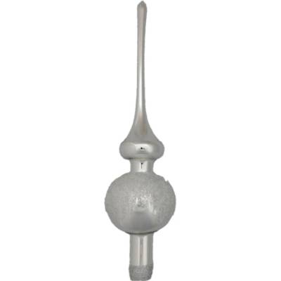 ORNEX Špica sklenená strieborná guličky 280 mm