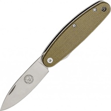 BRK-ESEE Churp Satin D2 Blade, Olive Drab Micarta Handles, Designed by ESEE - BRKC1
