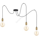BELIS Пендел MIROS 3xE27/60W/230V паяк черен/златист (BE0761)