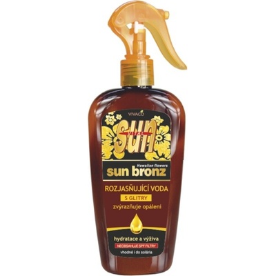 Vivaco Rozjasňující voda se zlatými glitry sun vital 300 ml