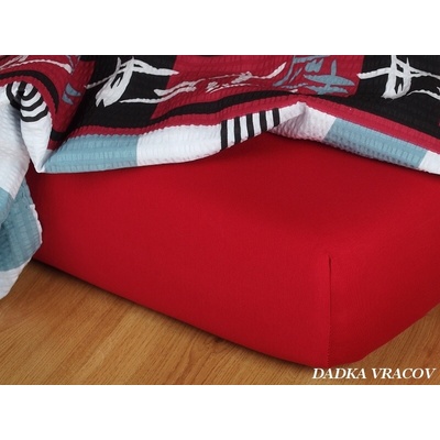 Dadka jersey prostěradlo vínové 100x200x20