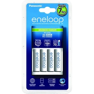 Panasonic Зарядно за Panasonic BQ-CC17 NiMH батерии и 4 батерии Eneloop AA (8014668) Зарядно за батерии