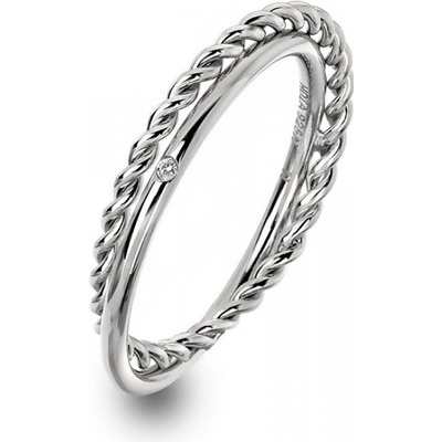 Hot Diamonds Luxusný strieborný prsteň s pravým diamantom Jasmine DR210