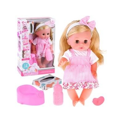 Jokomisiada Baby doll long hair potty pacifier talks crying pees ZA4646