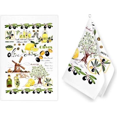 Bellatex UT/204 olivy 40 x 60 cm 2ks žlutá, zelená