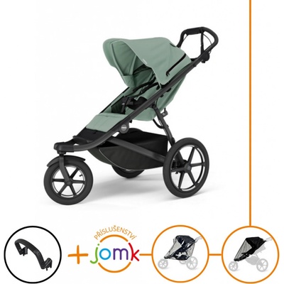 Thule Set 4v1 Urban Glide 3 Mist green s magnetickou sponou 2025 + madlo + JOMK pláštěnka + JOMK ochranná síť – Zbozi.Blesk.cz