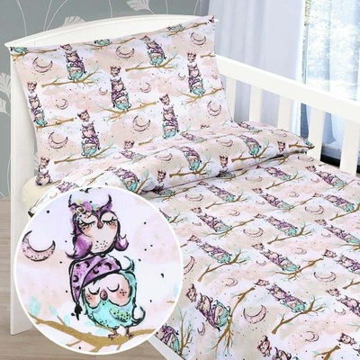 Bellatex obliečky Sovička 90x135 cm 45x60 cm