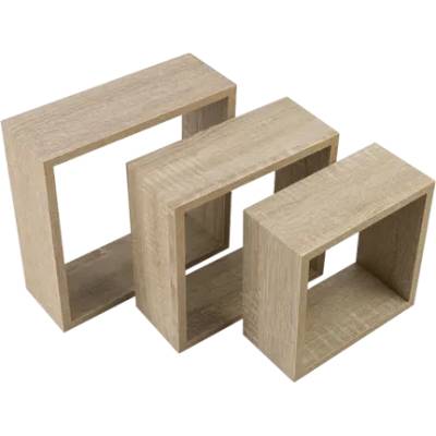 DOMAX ЕТАЖЕРКИ КВАДРАТНИ fss 100 270/240/210мм ДЪБ К-КТ 3бр (67223 , 66665)