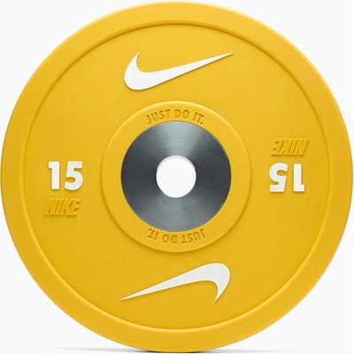 Nike strength Бъмпер тежести Nike Strength Pro Urethane Bumper Plates 15 kg yellow/white