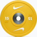 Nike strength Бъмпер тежести Nike Strength Pro Urethane Bumper Plates 15 kg yellow/white