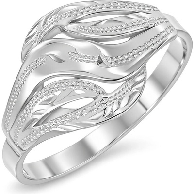 Argento Strieborný prsteň s ručným gravírom 72650