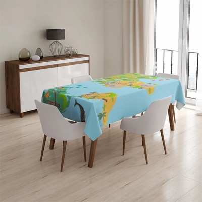 Sablio Ubrus Zvířecí mapa světa 90x90cm