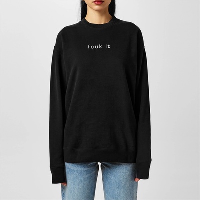 FCUK Блуза FCUK Women's Slogan Crew-Neck Sweatshirt - FCUK IT