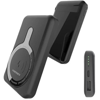 DENMEN PD+ MagSafe Power Bank 10000mAh 15W безжична черна (35883)