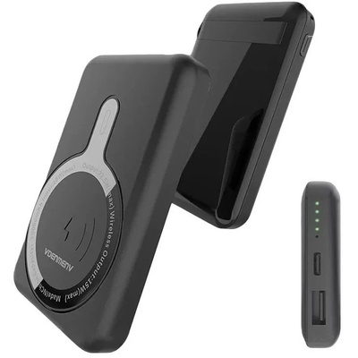 DENMEN PD+ MagSafe Power Bank 10000mAh 15W безжична черна (35883)