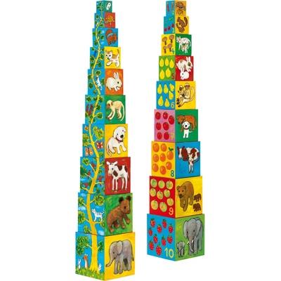 Djeco skládací kostky pyramida Moji kamarádi – Zboží Mobilmania