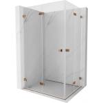 Mexen Lunar-F Duo сгъваема душ кабина 80 x 75 см, прозрачна, розово злато - 836-080L-075P-60-00 (836-080L-075P-60-00)