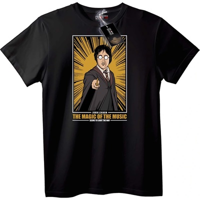 NOONEBRAND Тениска John Lennon Магическа Музика - M, Black