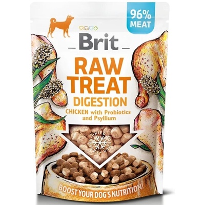 Brit Кучешко лакомство за добро храносмилане Brit Raw Treat Digestion. Freeze-dried Chicken от Сурово лиофилизирано - 96% ПРЯСНО Пилешко месо
