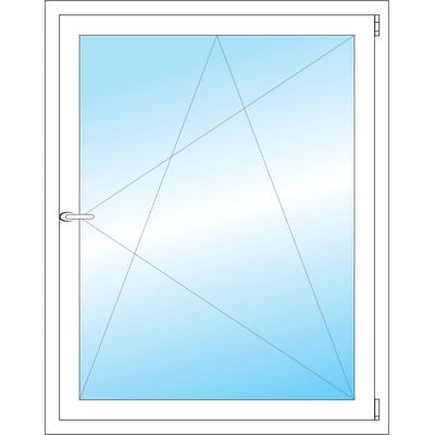OKNA HNED Plastové okno 96x121 cm (960x1210 mm) bílé otevíravé a sklopné pravé