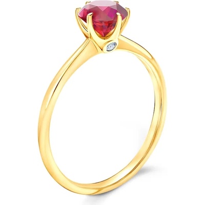 SAVICKI Годежен пръстен The Journey: злато, рубин