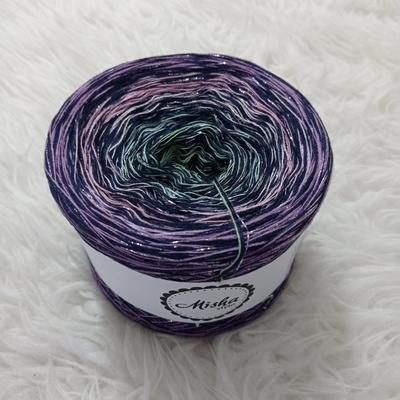 Mishastyle Kniha kouzel (lila lurex) 3nitka návin: 400m