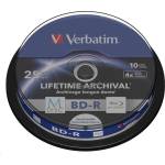 Verbatim MDisc BD-R(10-пакет)Шпиндел/4x/25GB (43825)