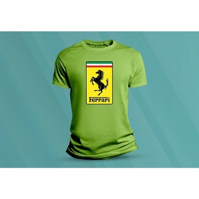 Sandratex dětské bavlněné tričko Ferrari. lime