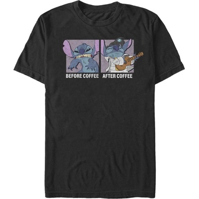 Черна мъжка тениска Disney Stitch Coffee ZOOT. Fan | Cheren | МЪЖЕ | L