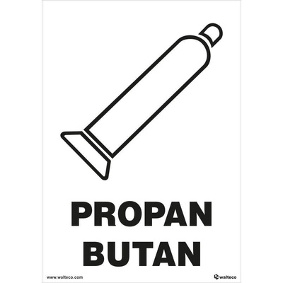 Walteco Propan butan 148x210mm, formát A5, samolepka Množství: 1 ks , 20059