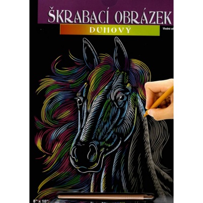 ArtLover škrabací obrázek duhový Hlava koně