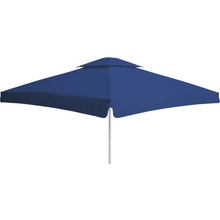 Perfecta Parasols Slunečník Biggie Square 5 x 5 m (bílá kostra, potah s volánem) Modrá