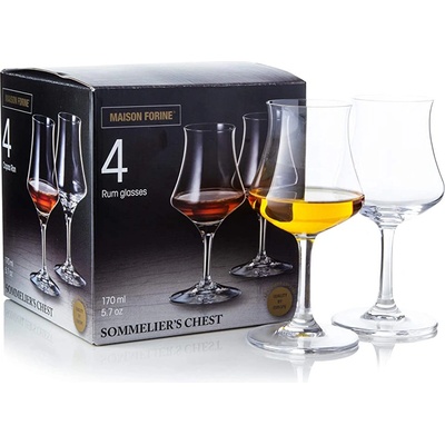 MAISON FORINE Sada sklenic na rum SOMMELIER CHEST 4 x 170 ml