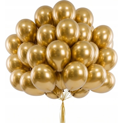 PartyDeco Balónik latexový Glossy lesklé zlaté 30cm