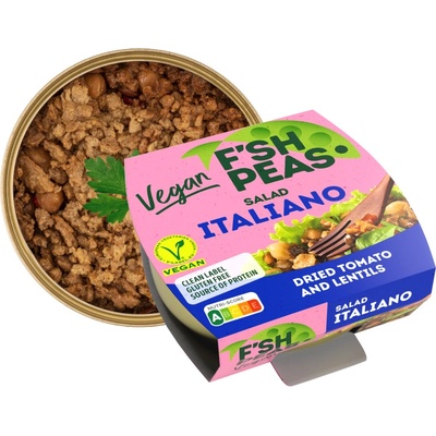 Fish Peas Veganský salát s hrachovou bílkovinou Italiano 175 g