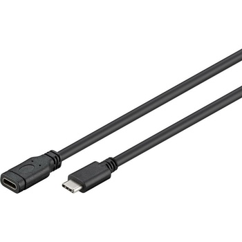 MicroConnect USB3.1CC1.5EX) prodlužovací USB-C M-F, 1.5m, černý