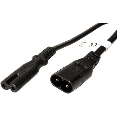 goobay Kabel síťový prodlužovací 2pinový, C7/C8, 2m, černý (97201) - 19.92.0059 – Zbozi.Blesk.cz