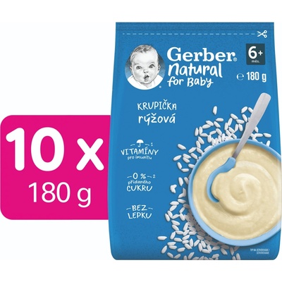 Gerber Natural Mliečna pšenično ovsená jablko a slivka 6 x 220 g