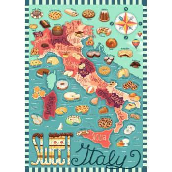 Ravensburger - Puzzle Map of Italy - Sweet - 1 000 piese