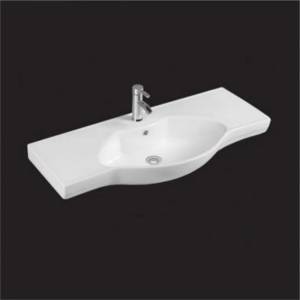 Inter Ceramic Мивка за баня 47100, порцеланов 103х49 см, бял за шкаф (47100)