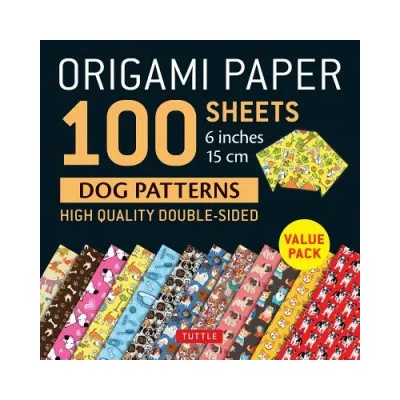 Tuttle Publishing Origami Paper 100 sheets Dog Patterns 6" (15 cm) | Tuttle Publishing