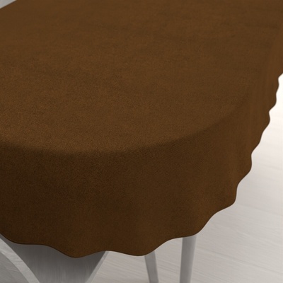 Biante Oválny obrus/imitácia brúsenej kože Alcantara ALC-017 Hnedý hrdzavý 140x200 cm